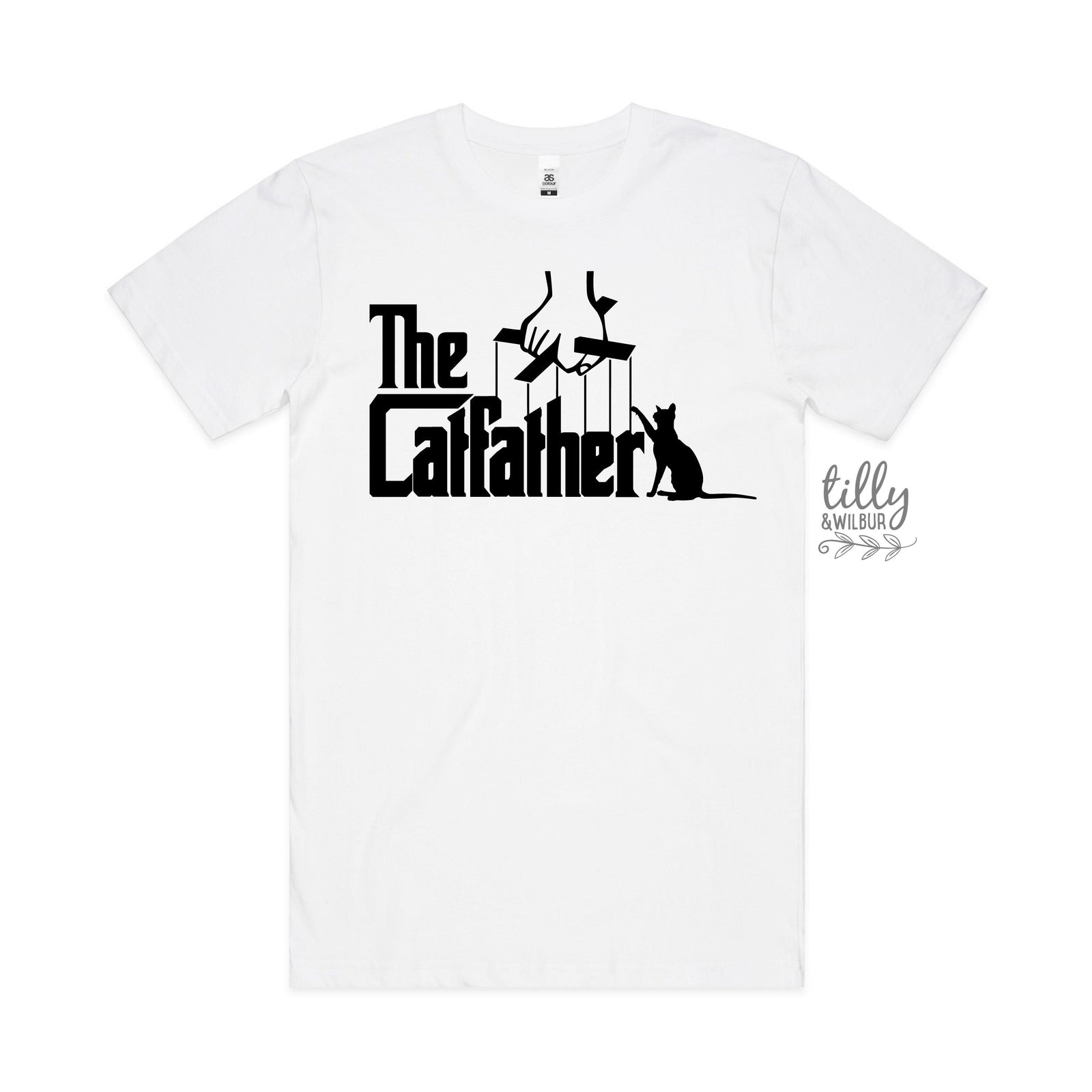 The Catfather T-Shirt, Cat T-Shirt, Funny Cat T-Shirt, Kitty Shirt, Kitten T-Shirt, I Love Cats T-Shirt, Animal Lover, Funny Men's T-Shirt