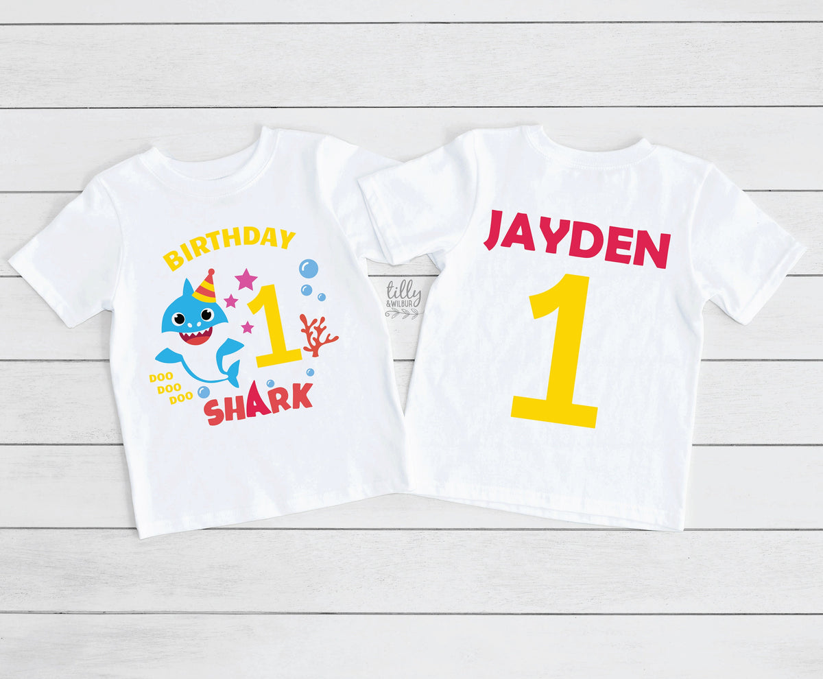 Baby Shark First Birthday T-Shirt, 1st Birthday T-Shirt, First Birthday T-Shirt, 1st Birthday Baby Outfit, Baby Shark Theme, Doo Doo Doo Doo