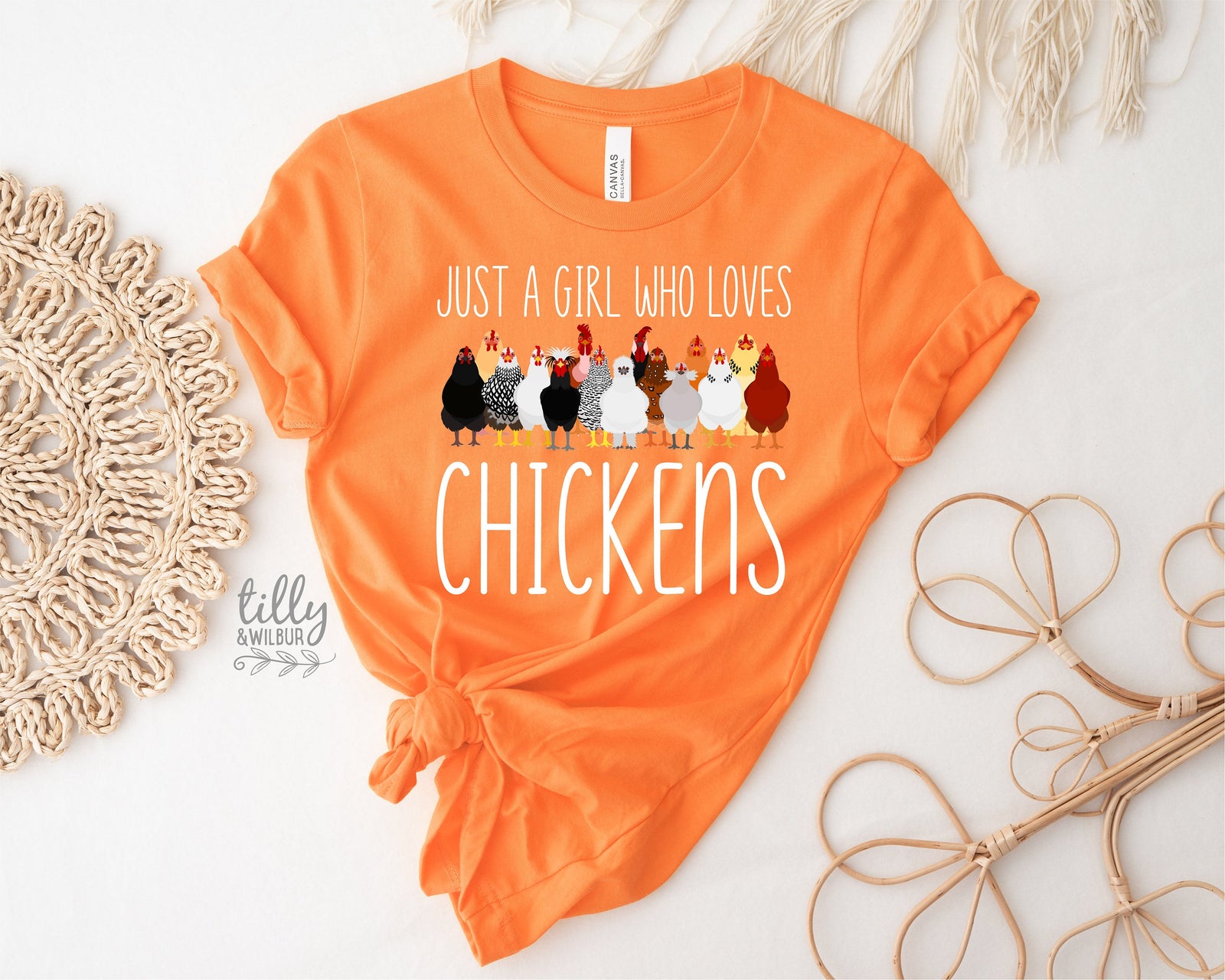 Just A Girl Who Loves Chickens T-Shirt, Chicken Lover T-Shirt, Funny Chicken T-Shirt, Chicken Lover Girl, Loves Peckers, Farm Lover Shirt