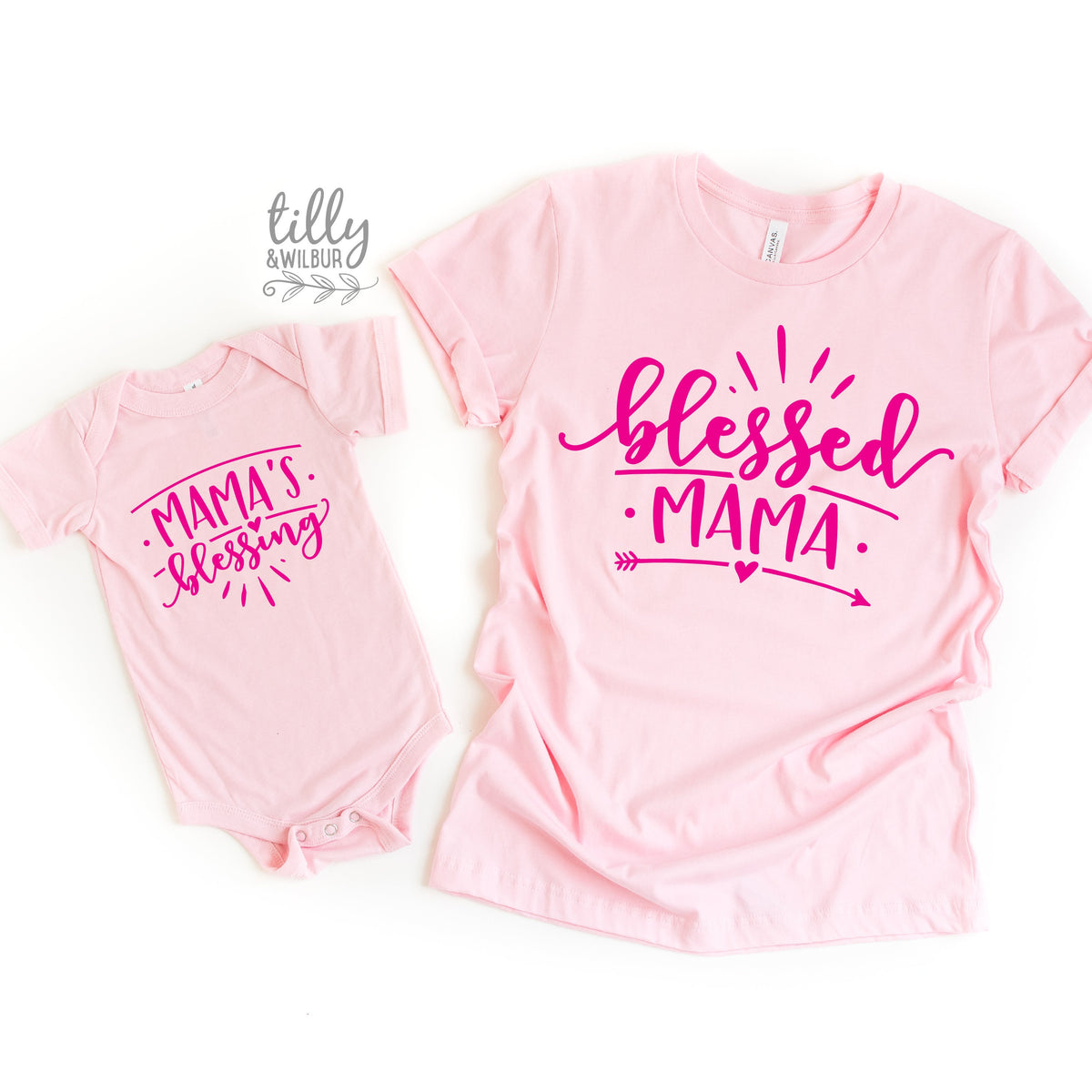 Mummy and Me Matching Shirts, Blessed Mama Shirt, Mama's Blessing, Mother Daughter, Mother Son Shirt, Baby Shower Gift, Mothers Day Gift