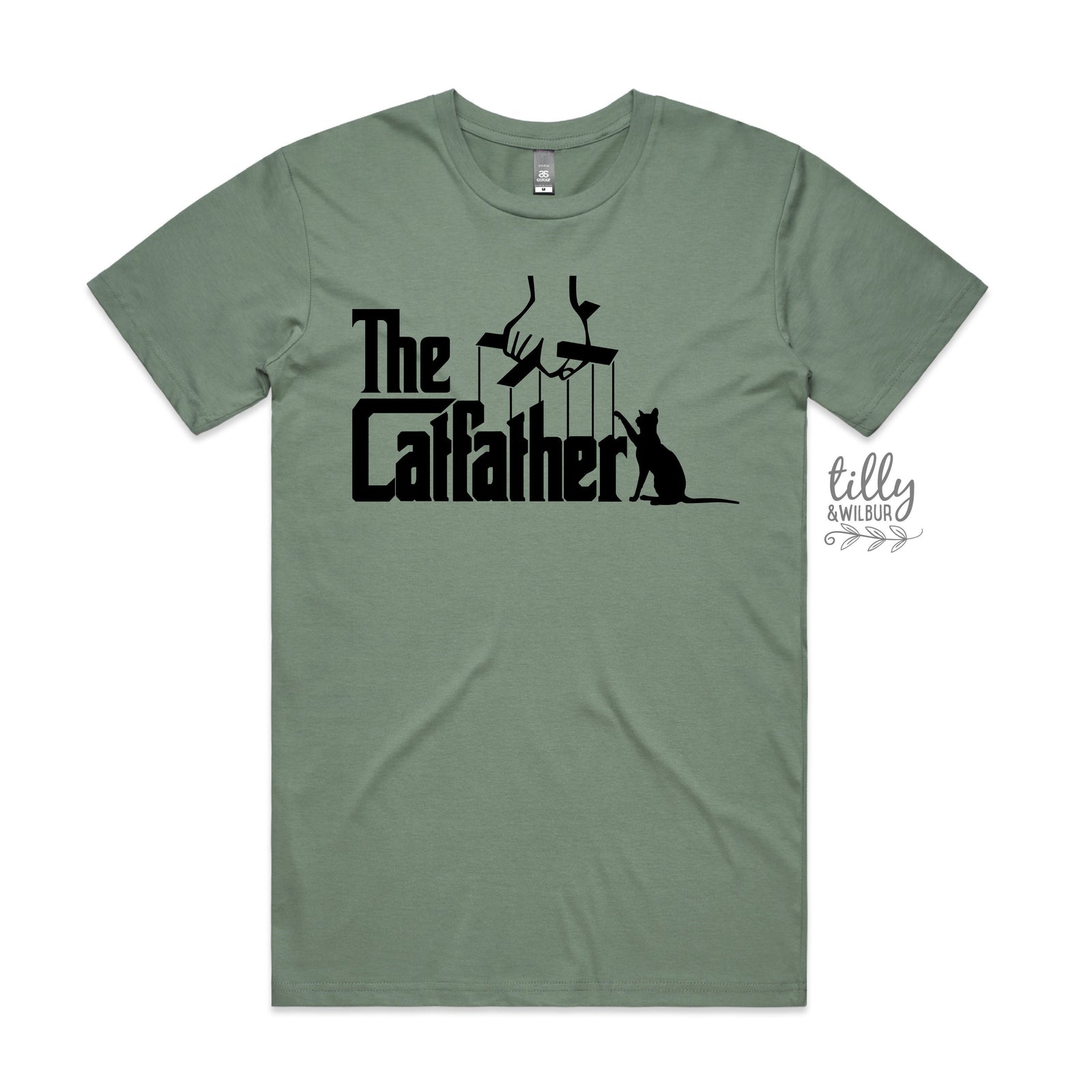The Catfather T-Shirt, Cat T-Shirt, Funny Cat T-Shirt, Kitty Shirt, Kitten T-Shirt, I Love Cats T-Shirt, Animal Lover, Funny Men's T-Shirt