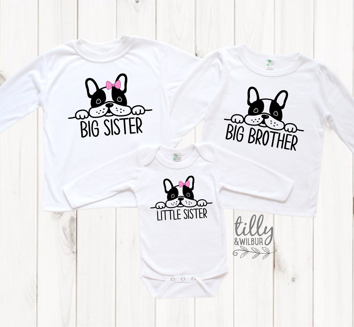 Big Sister Little Brother Set, Matching Sister Outfits, Sibling T-Shirts, Big Sister Shirt, Little Brother Bodysuit, New Baby Gift,Newborn
