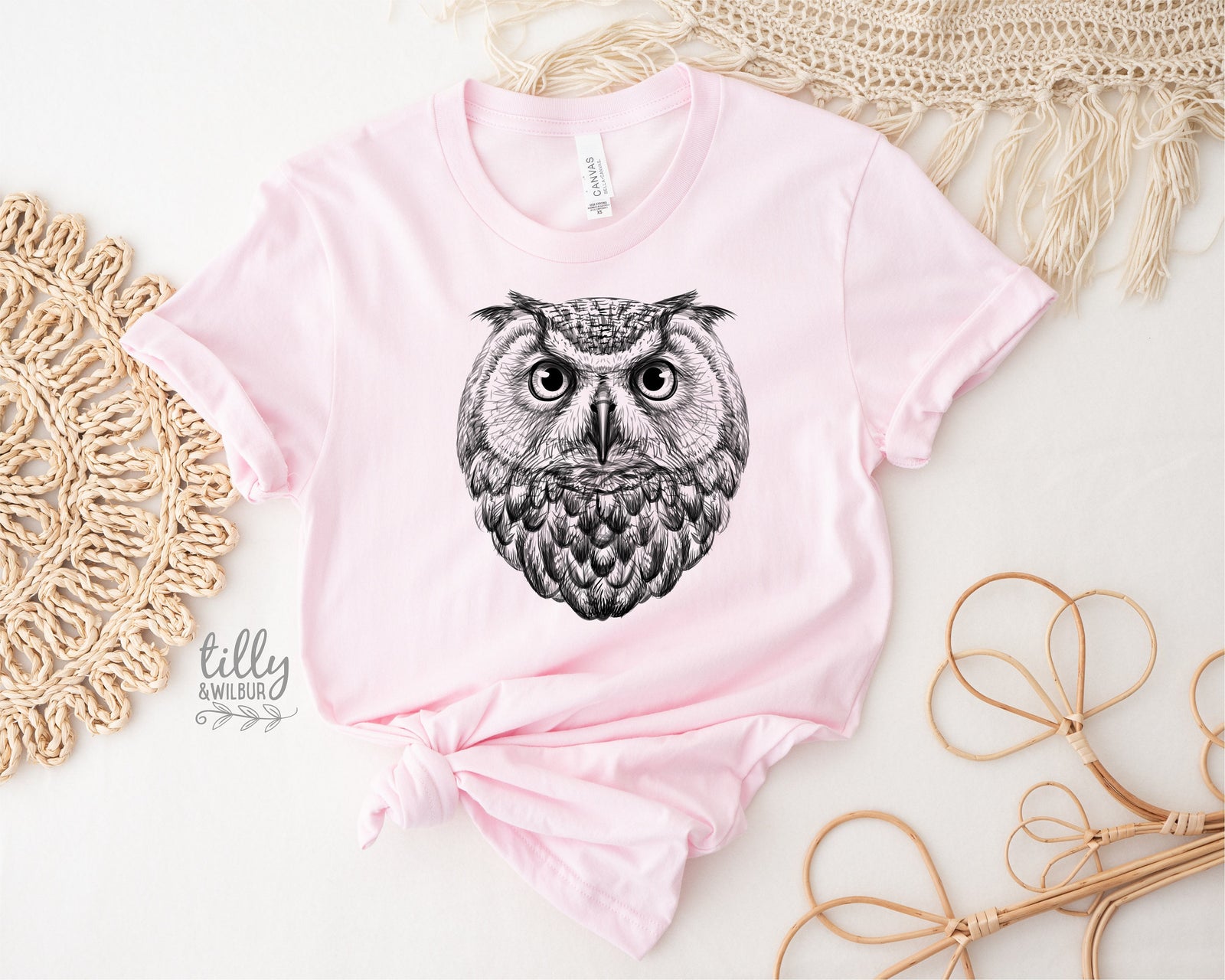 Owl T-Shirt, Women's Owl T-Shirt, Bird Print, Bird Lover Gift, Birdwatcher T-Shirt, Night Owl T-Shirt, Graphic Tee, , Owl Art, Owl Drawing
