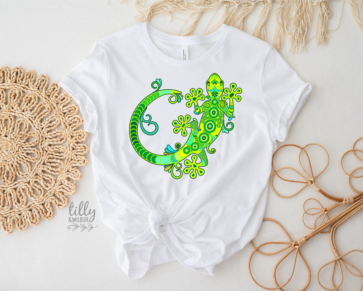 Gecko T-Shirt, Gecko Lover T-Shirt, Lizard T-Shirt, Lizard Lover T-Shirt, Women's Gecko T-Shirt, Gecko Lover Gift, Gecko Gift, Cute Gecko