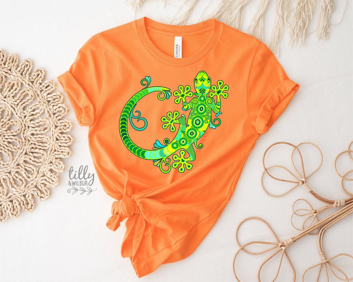 Gecko T-Shirt, Gecko Lover T-Shirt, Lizard T-Shirt, Lizard Lover T-Shirt, Women's Gecko T-Shirt, Gecko Lover Gift, Gecko Gift, Cute Gecko