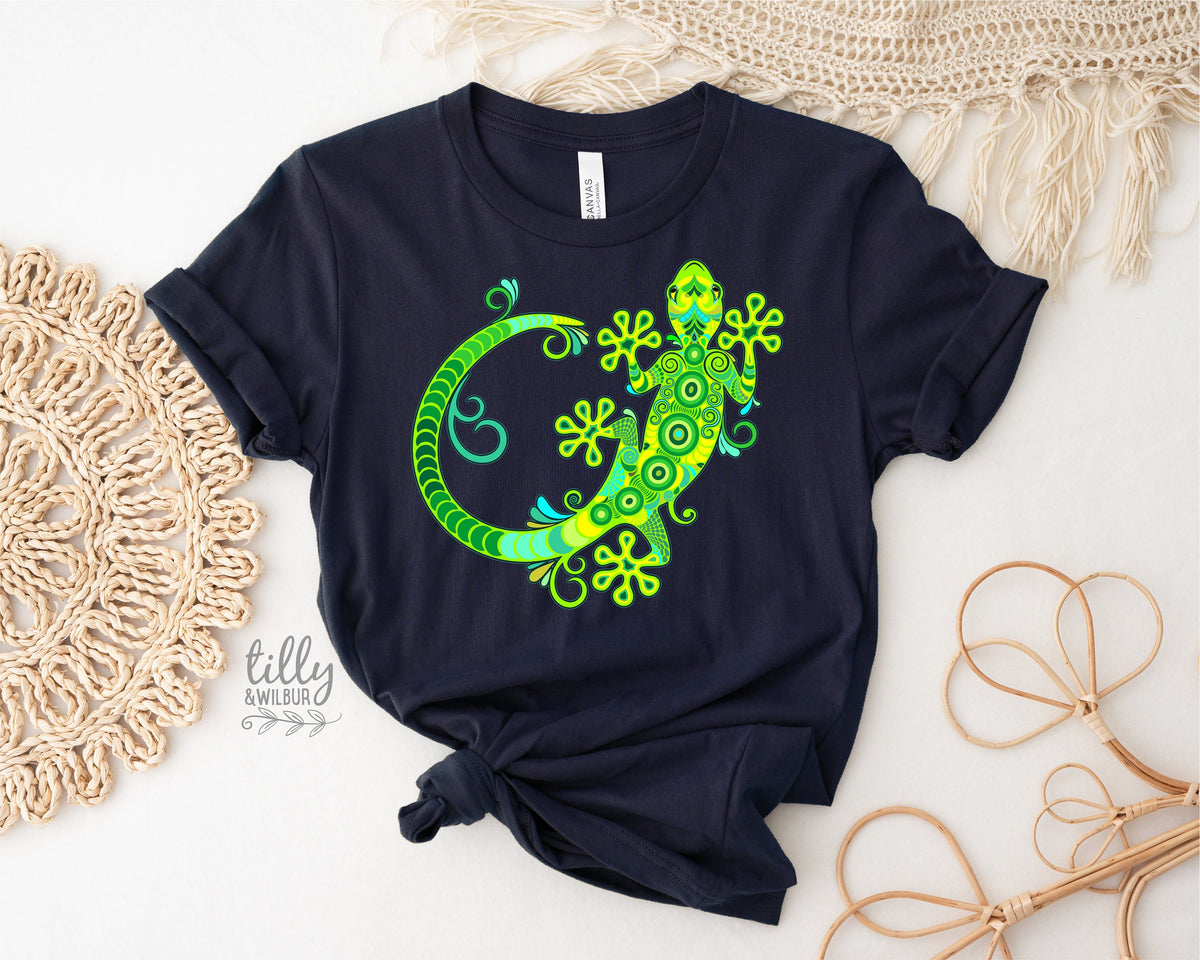 Gecko T-Shirt, Gecko Lover T-Shirt, Lizard T-Shirt, Lizard Lover T-Shirt, Women's Gecko T-Shirt, Gecko Lover Gift, Gecko Gift, Cute Gecko