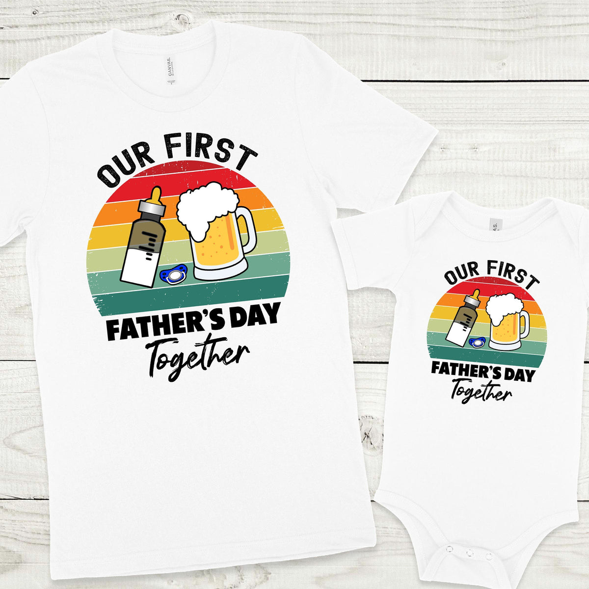 Our First Father's Day Together T-Shirt, Matching Father's Day, Drinking Buddies T-Shirt, Our 1st Father's Day, Father's Day Gift