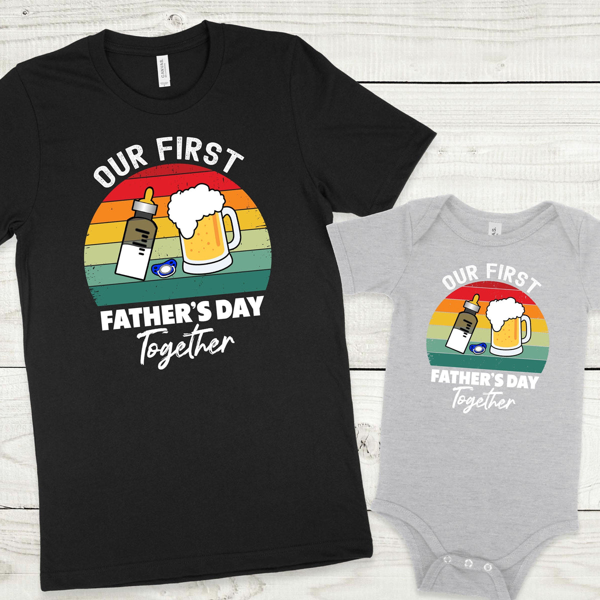 Our First Father's Day Together T-Shirt, Matching Father's Day, Drinking Buddies T-Shirt, Our 1st Father's Day, Father's Day Gift