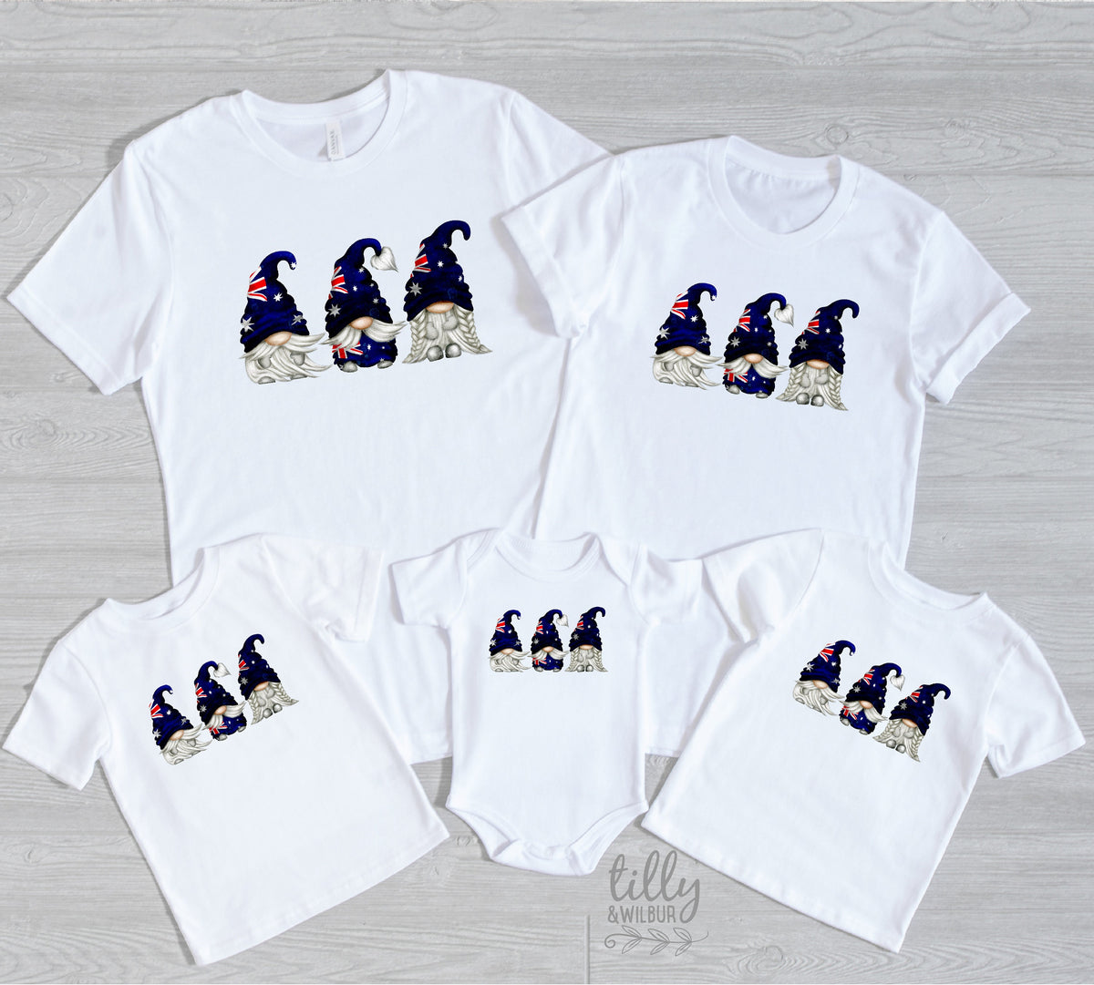 Matching Family Gnome T-Shirts, Australia Day Gnome T-Shirts, Matching Australia Day Outfit, Aussie Flag, Australiana Gift, Australian Gifts