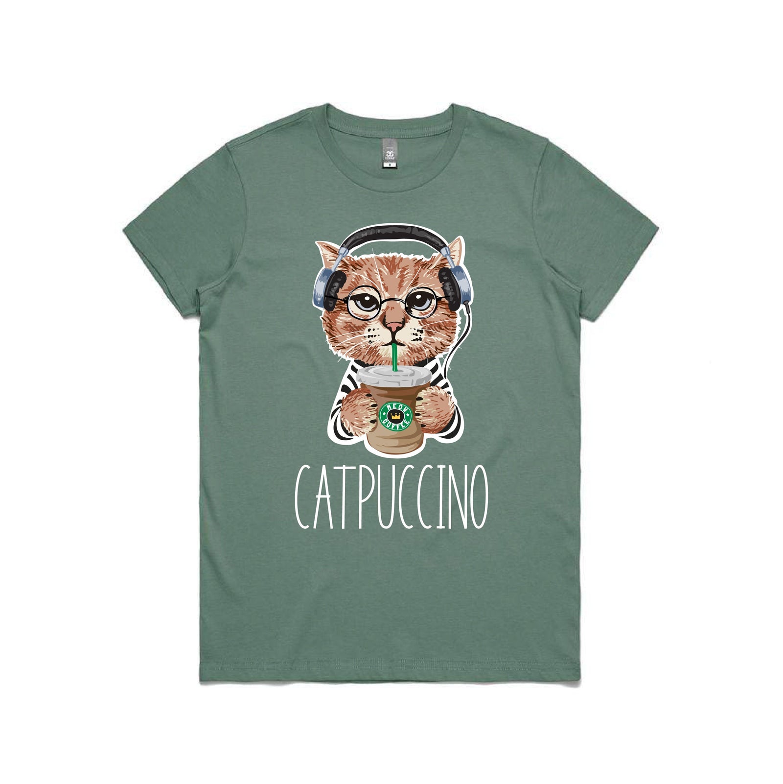 Cat T-Shirt, Catpuccino T-Shirt, Funny Cat T-Shirt, Womens, Mens & Kids Sizing, Kitty Tee, Kitten T-Shirt, I Love Cats T-Shirt, Cat Lover