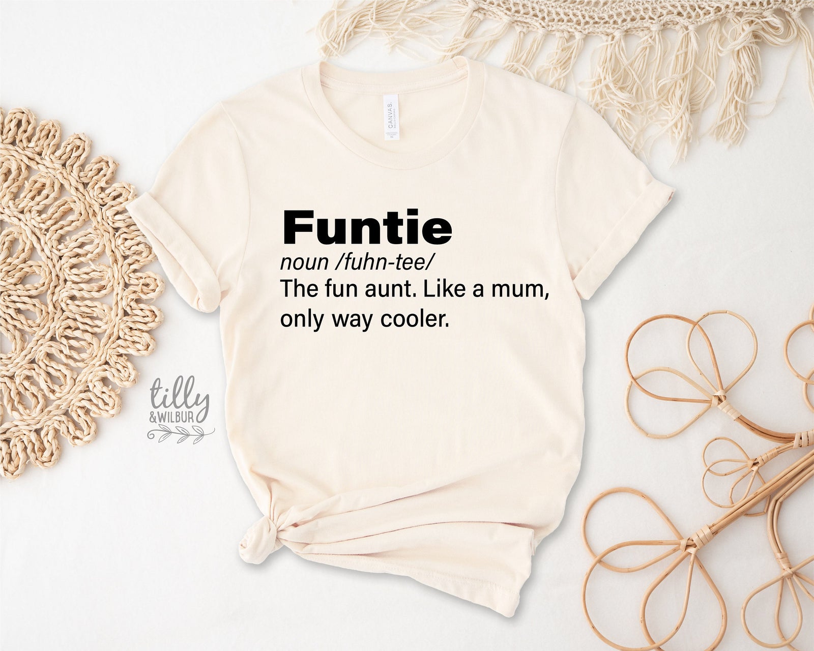Funtie The Fun Aunt Like A Mum Only Way Cooler, Aunt T-Shirt, Auntie T-Shirt, Funny Aunt T-Shirt, Funny Auntie Shirt, Niece Nephew, Fun Aunt