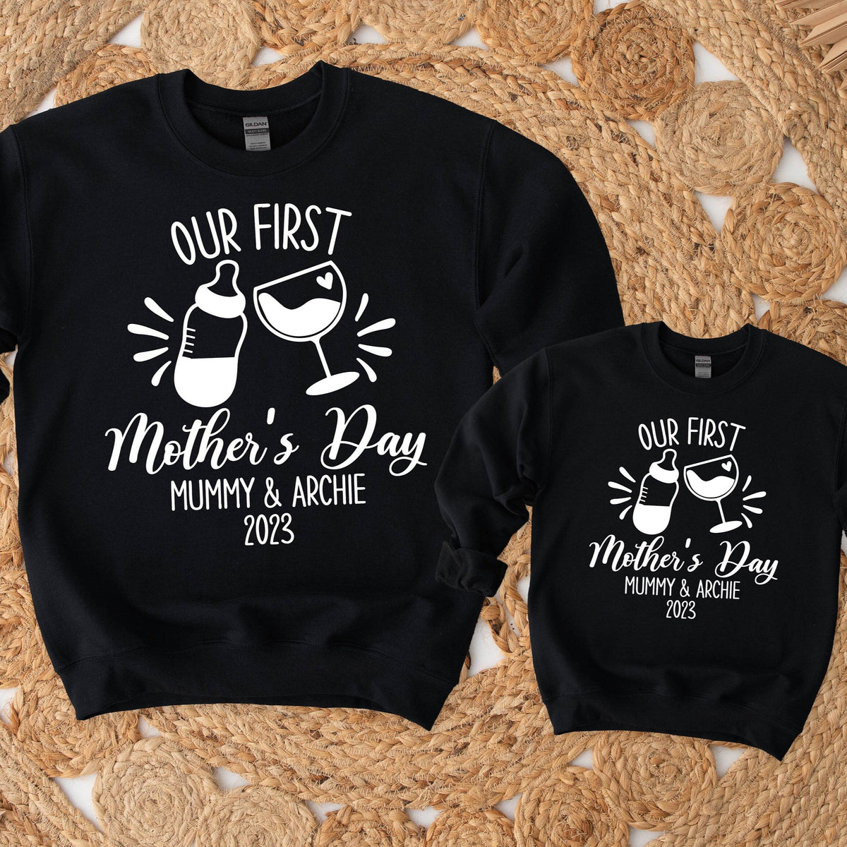 Our First Mother's Day 2023 Matching Sweatshirts, Mother And Baby Mother's Day Jumpers, Mummy & Me Matching Outfits, 1st Mother's Day Gift
