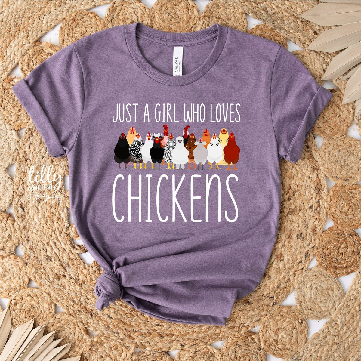 Just A Girl Who Loves Chickens T-Shirt, Chicken Lover T-Shirt, Funny Chicken T-Shirt, Chicken Lover Girl, Loves Peckers, Farm Lover Shirt