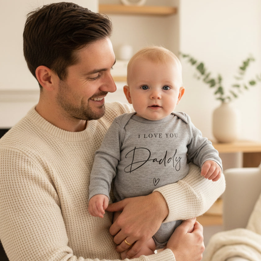 I Love You Daddy Bodysuit, Our First Father's Day 2023 Baby Bodysuit, I Love My Daddy Romper, Happy Father's Day, 1st Fathers Day Baby Gift