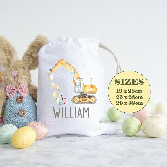 Personalised Easter Egg Hunt Bag, Easter Sack, Multiple Sizes, Cotton Bags, Drawstring Bags, Easter Gift, Easter Gift Bag, Easter Keepsake