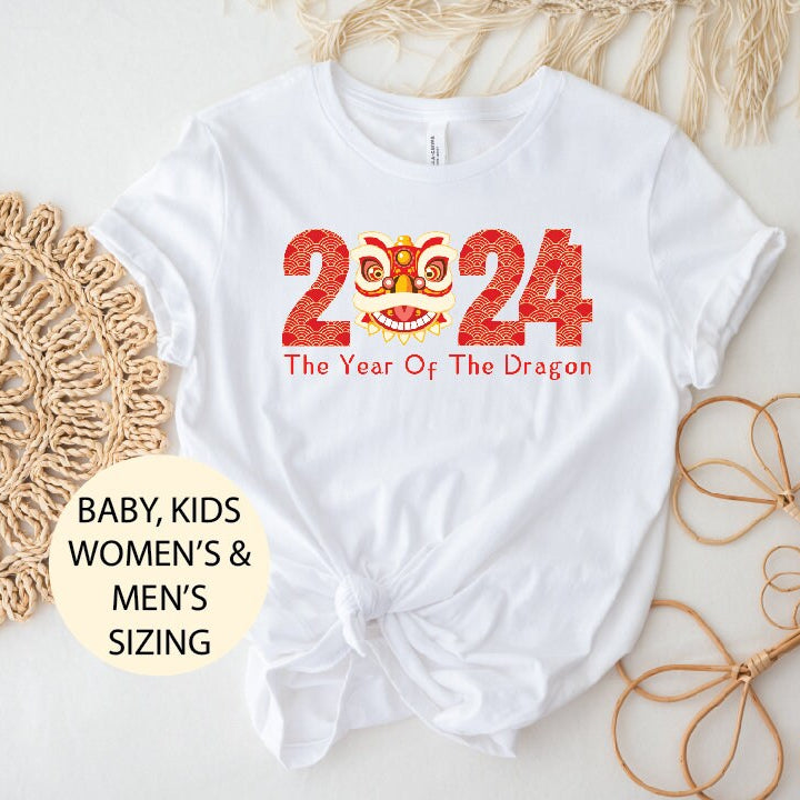 Chinese New Year T-Shirt, Year Of The Dragon T-Shirt, Lunar New Year T-Shirt, More Colours & Sizes - Just Ask!, Chinese Dragon, 2024 T-Shirt