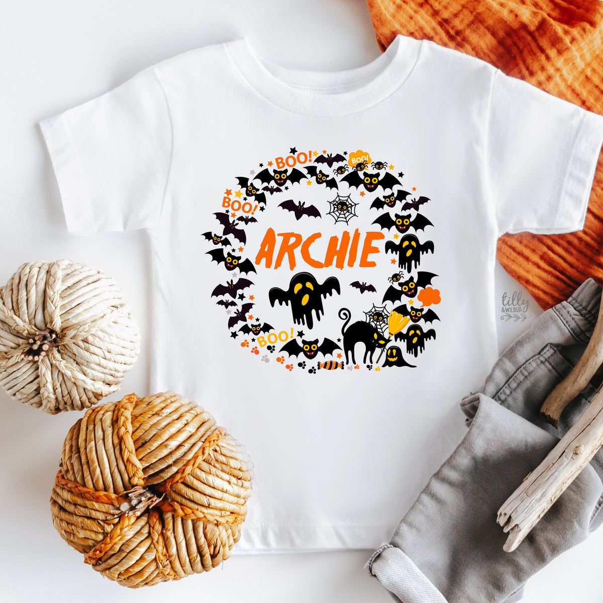 Halloween with Personalised Name (MORE COLOURS & STYLES)