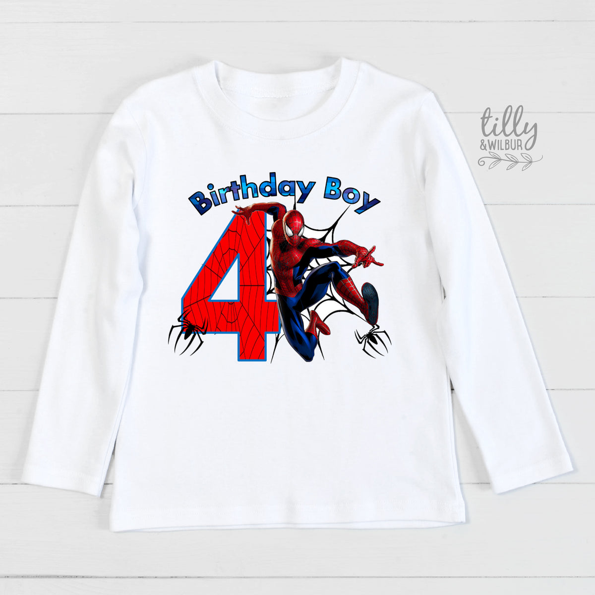 Spiderman 4th Birthday T-Shirt