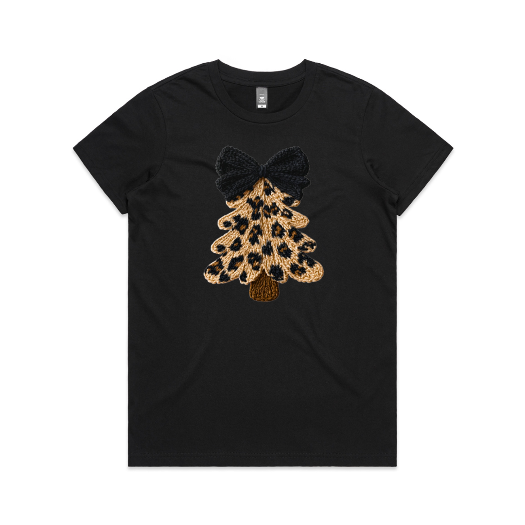 Faux Yarn Leopard Print Christmas Trees (MORE COLOURS &amp; STYLES)