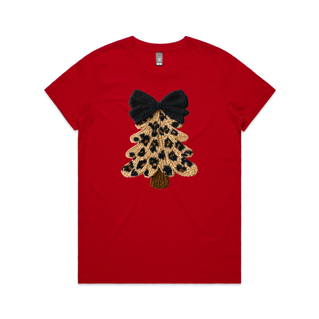 Faux Yarn Leopard Print Christmas Trees (MORE COLOURS &amp; STYLES)