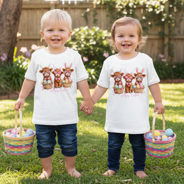 Cute Easter Bunny Kids Shirt | Happy Easter Bunny T-Shirt | Toddler Easter Outfit | Easter Egg Hunt Shirt for Kids | Vintage Bunny Easter Design