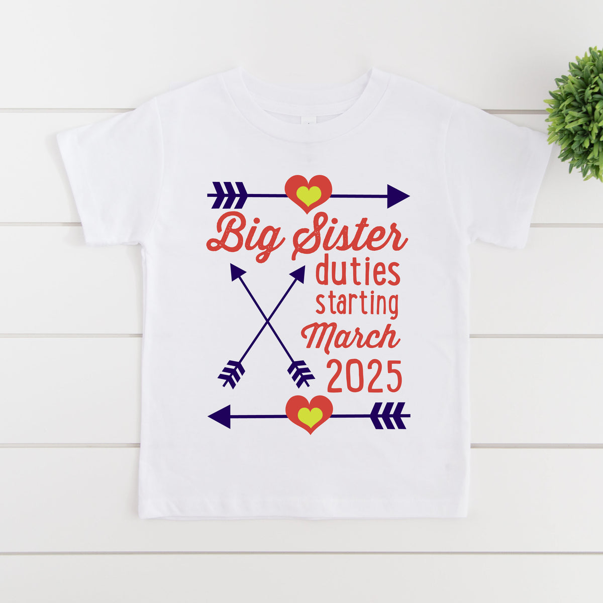 Big Sister Duties With Personalised Month &amp; Year