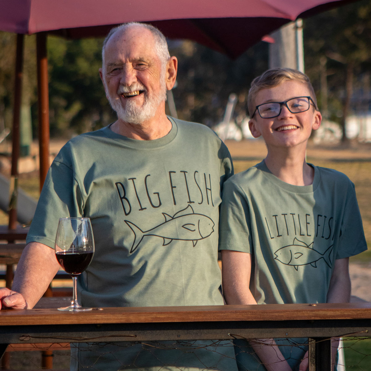 Big Fish Little Fish Father Son Matching Shirts