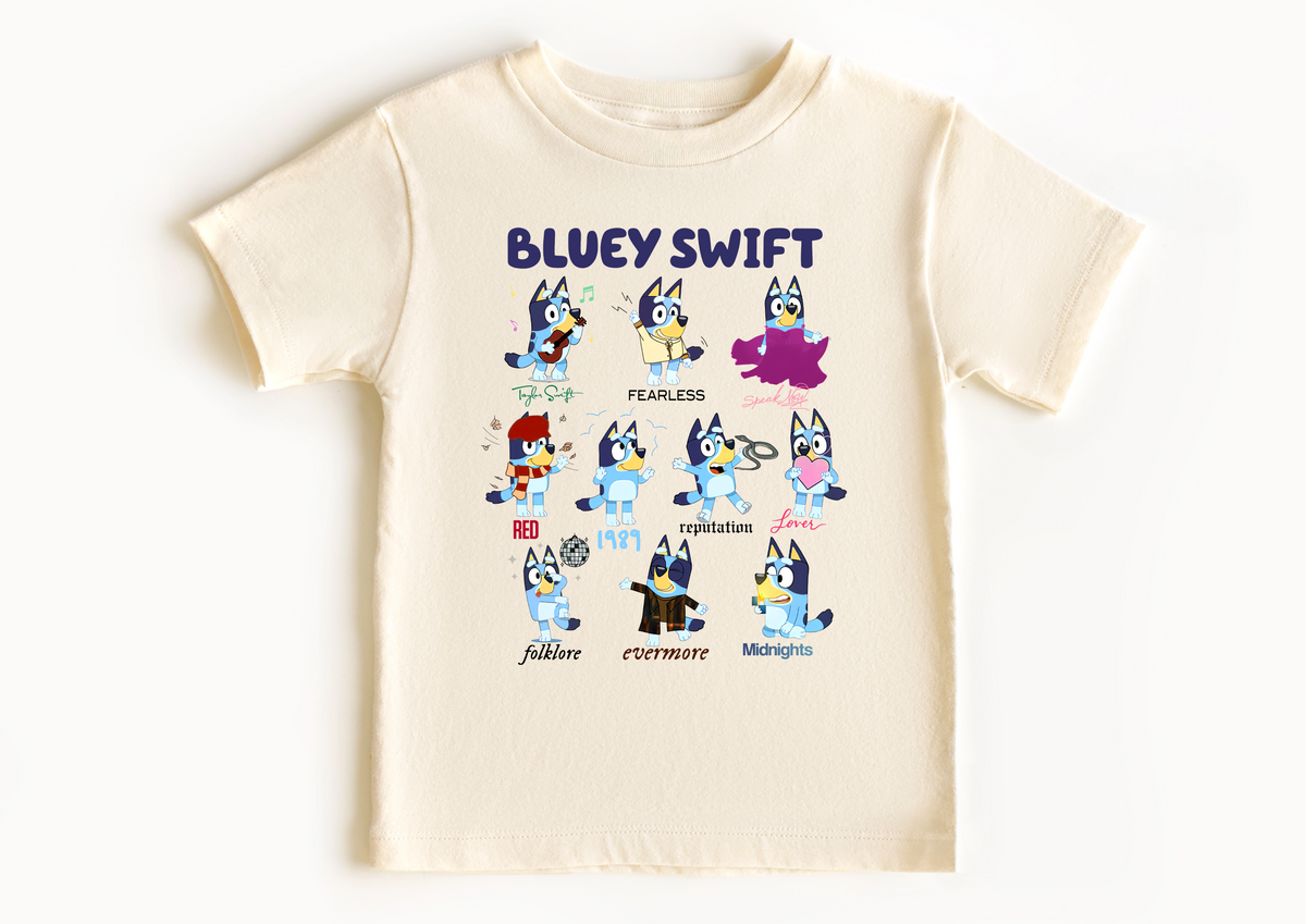 *MORE COLOURS AVAILABLE* Bluey Swift Eras T-Shirt