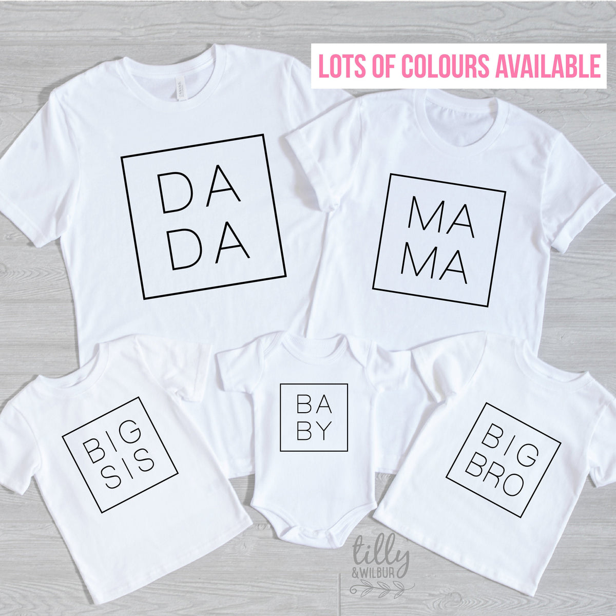 Mama Dada Big Brother Big Sister Baby (MORE COLOURS &amp; STYLES)