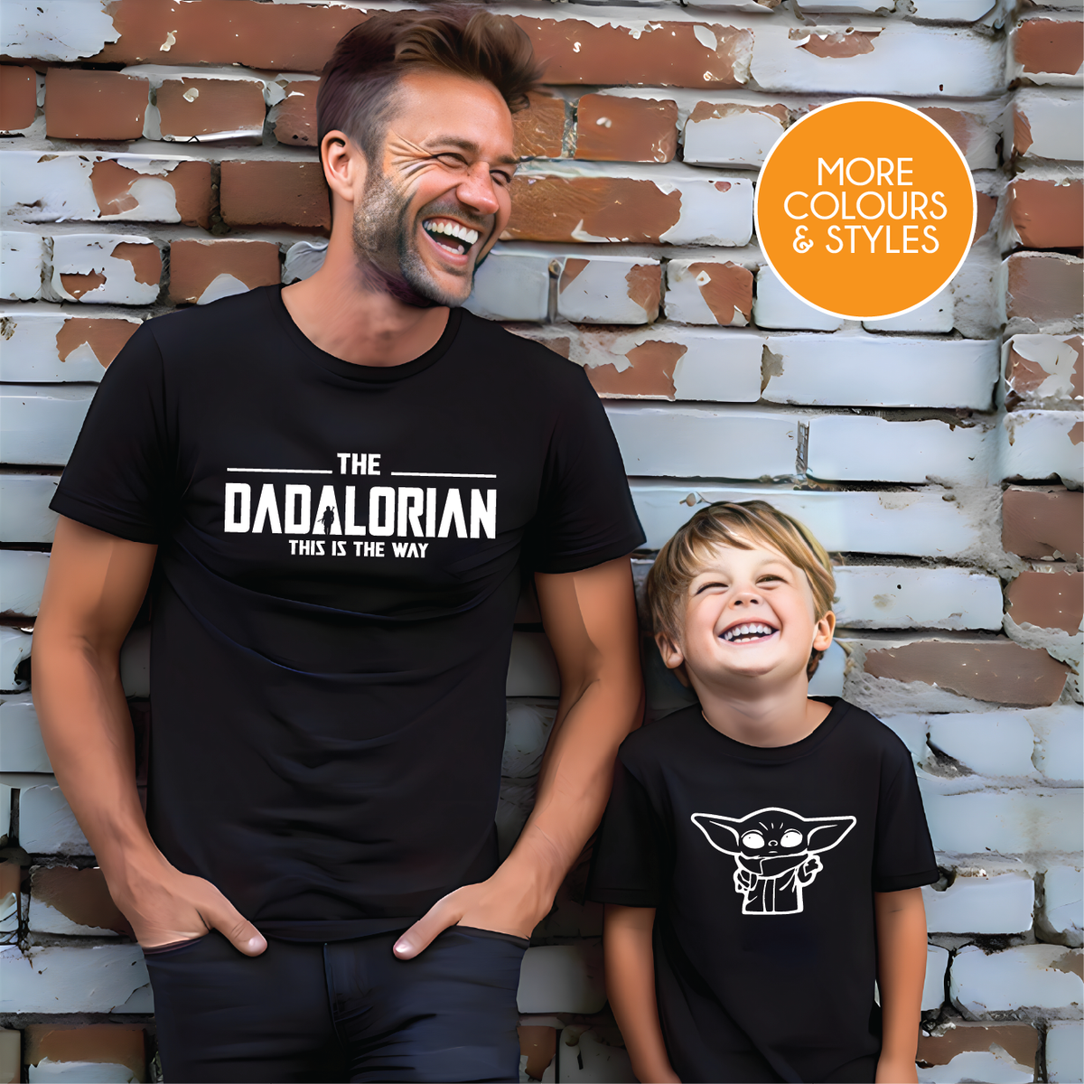 The Dadalorian This Is The Way &amp; Matching Yoda (Mix &amp; Match Your Colours, Sizes &amp; Styles)