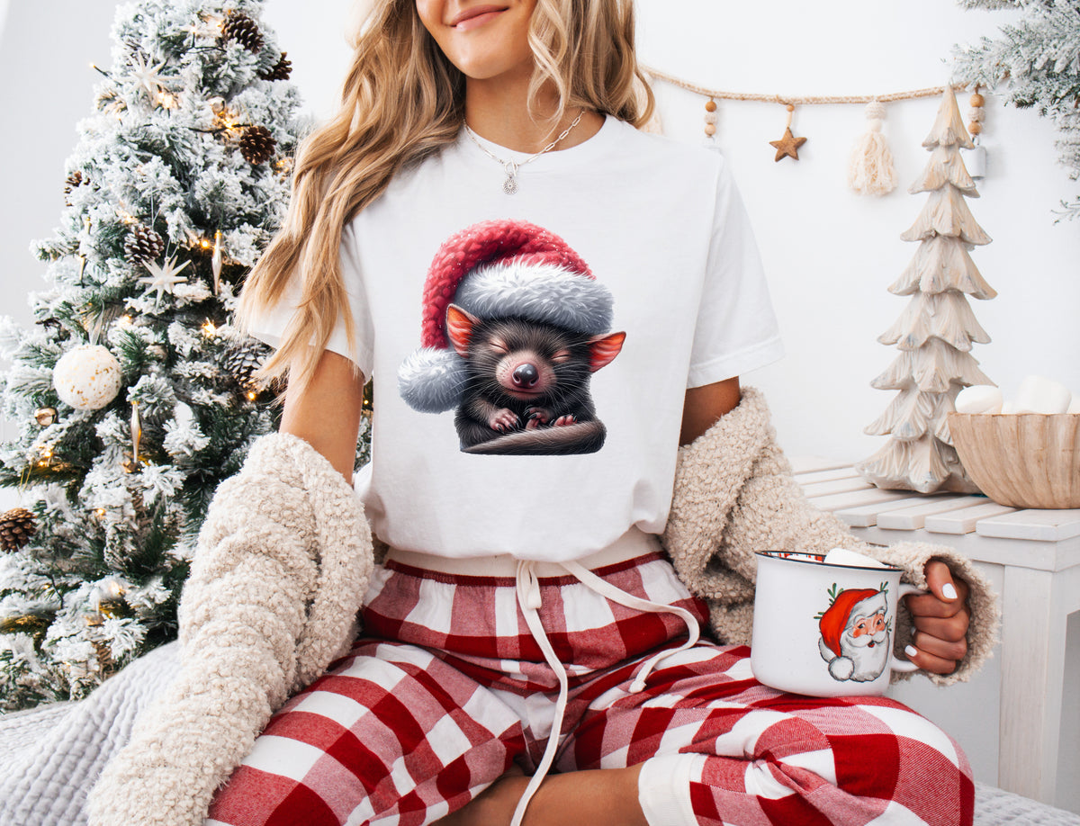 *MORE COLOURS AVAILABLE* Tasmanian Devil Christmas Aussie Animals T-Shirt