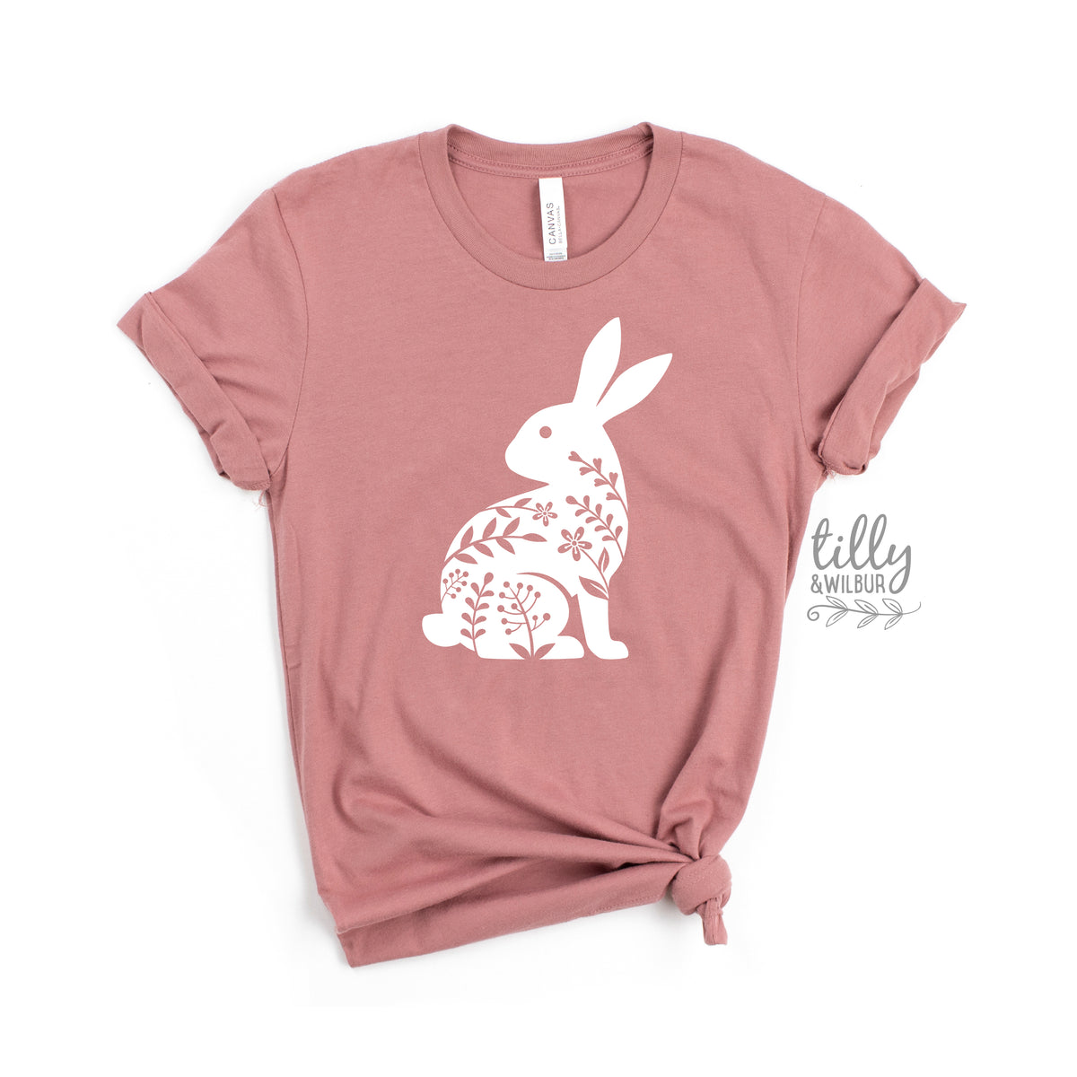 Floral Easter Bunny Shirt | Womens Easter Bunny Shirt | Boho Easter Bunny Shirt | Cute Easter Outfit | Bunny Silhouette Easter Tee