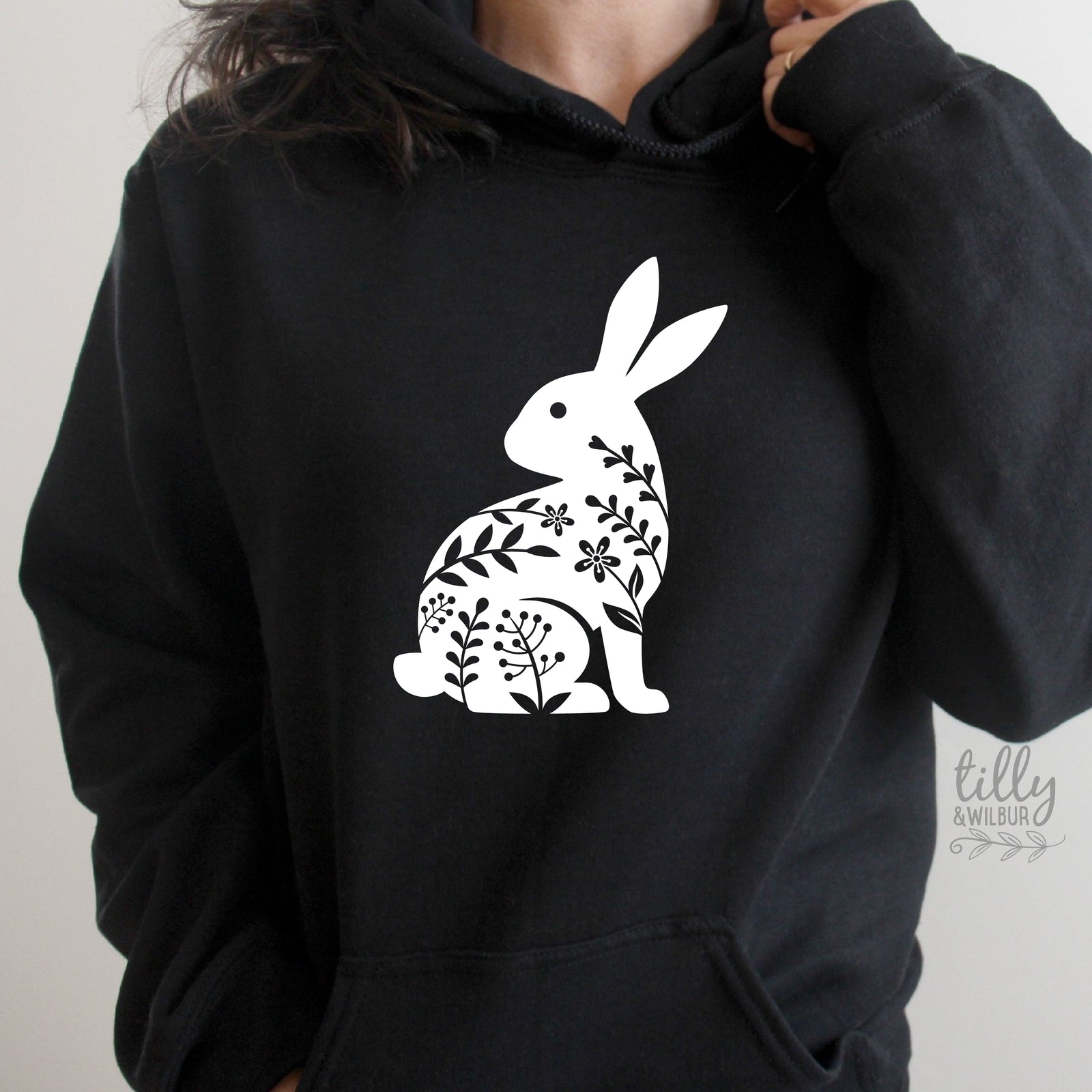 Floral Easter Bunny Shirt | Womens Easter Bunny Shirt | Boho Easter Bunny Shirt | Cute Easter Outfit | Bunny Silhouette Easter Tee