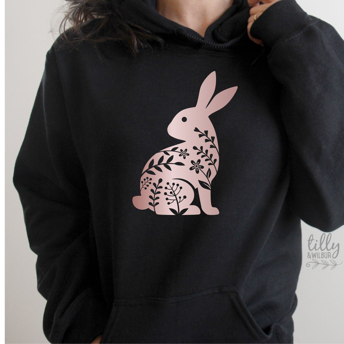 Floral Easter Bunny Shirt | Womens Easter Bunny Shirt | Boho Easter Bunny Shirt | Cute Easter Outfit | Bunny Silhouette Easter Tee