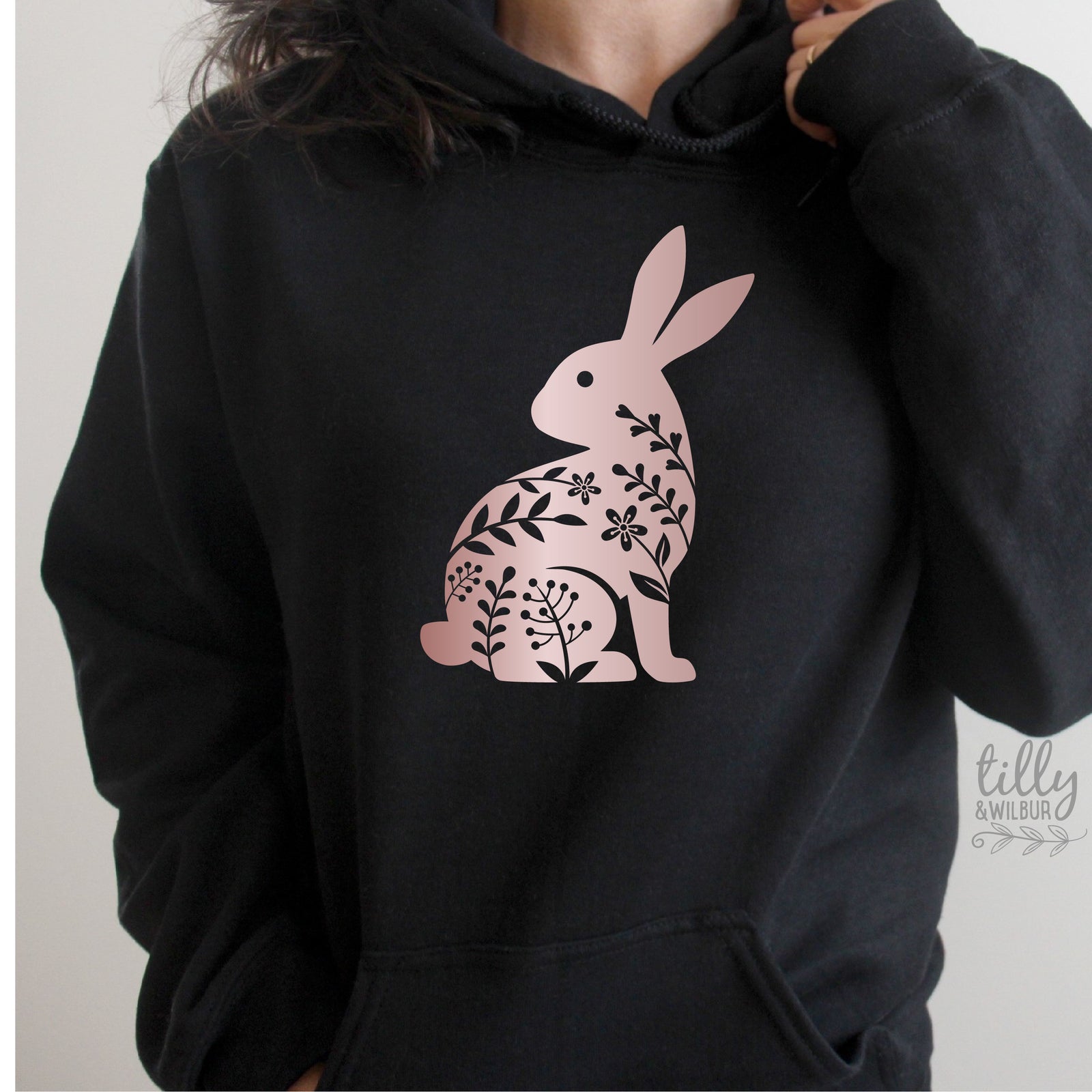 Floral Easter Bunny Shirt | Womens Easter Bunny Shirt | Boho Easter Bunny Shirt | Cute Easter Outfit | Bunny Silhouette Easter Tee