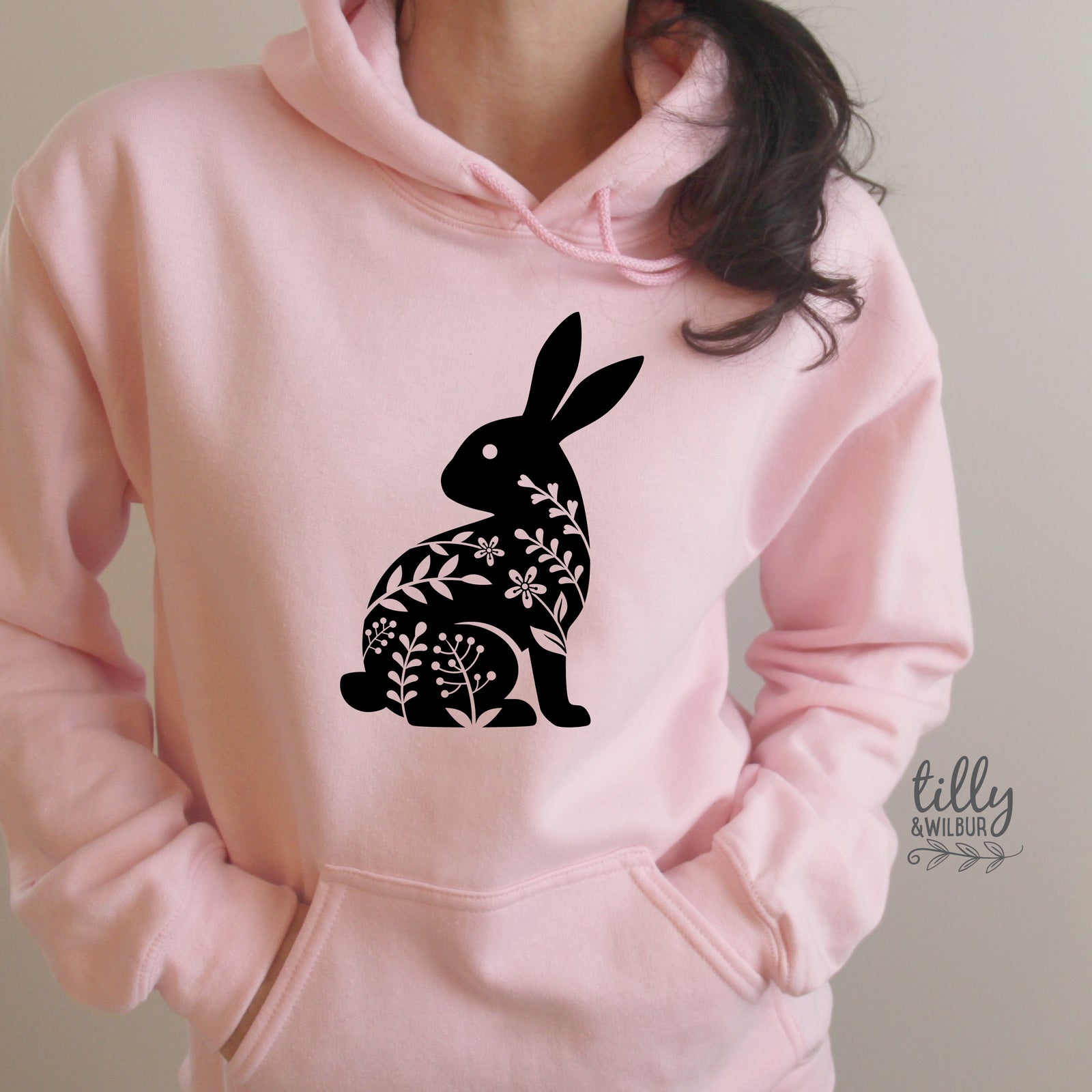 Floral Easter Bunny Shirt | Womens Easter Bunny Shirt | Boho Easter Bunny Shirt | Cute Easter Outfit | Bunny Silhouette Easter Tee