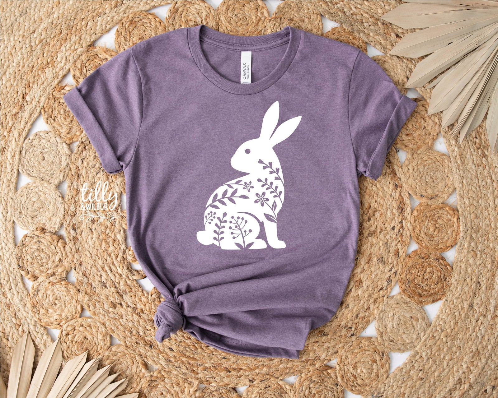 Floral Easter Bunny Shirt | Womens Easter Bunny Shirt | Boho Easter Bunny Shirt | Cute Easter Outfit | Bunny Silhouette Easter Tee