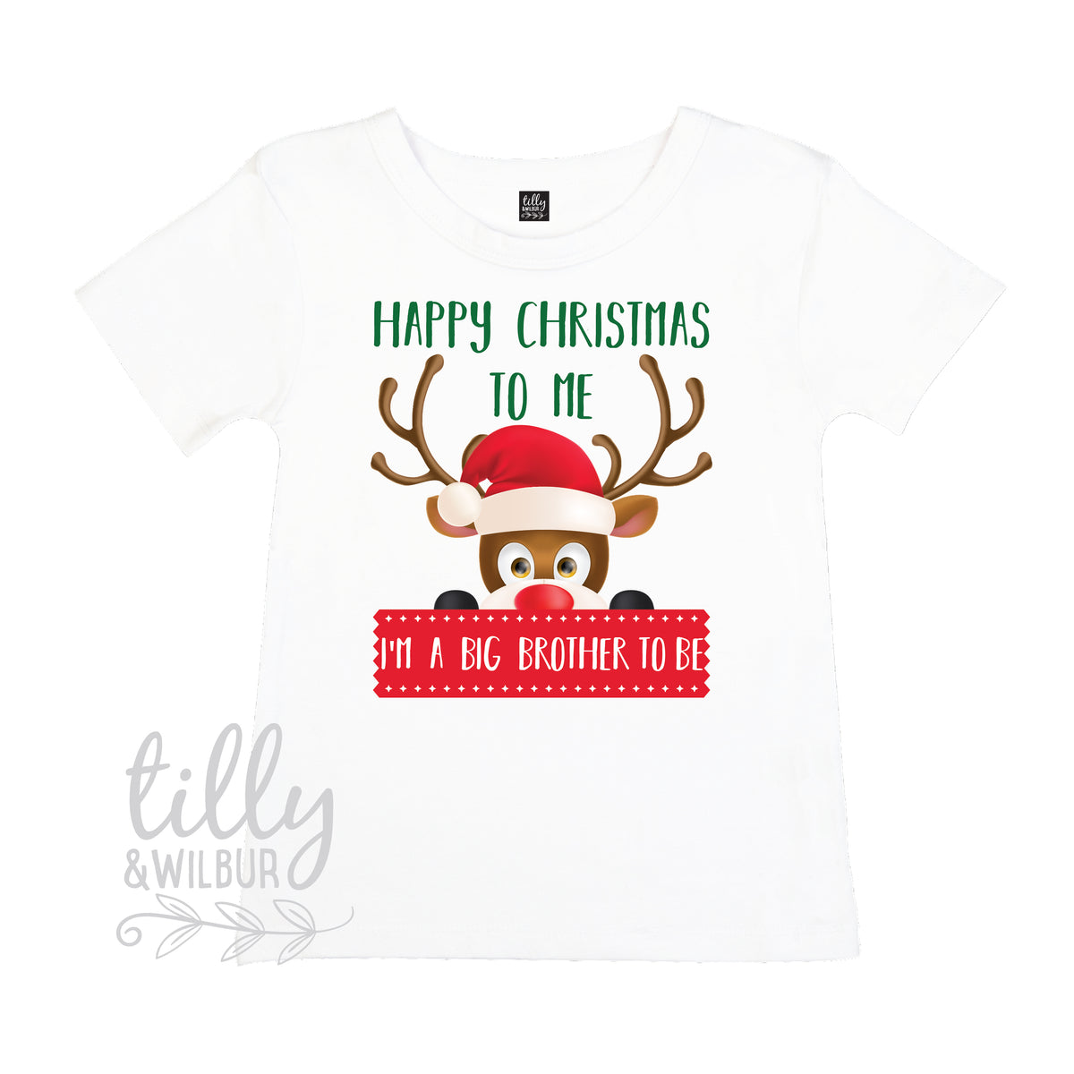 *MORE COLOURS AVAILABLE* Happy Christmas To Me I&#39;m A Big Brother To Be