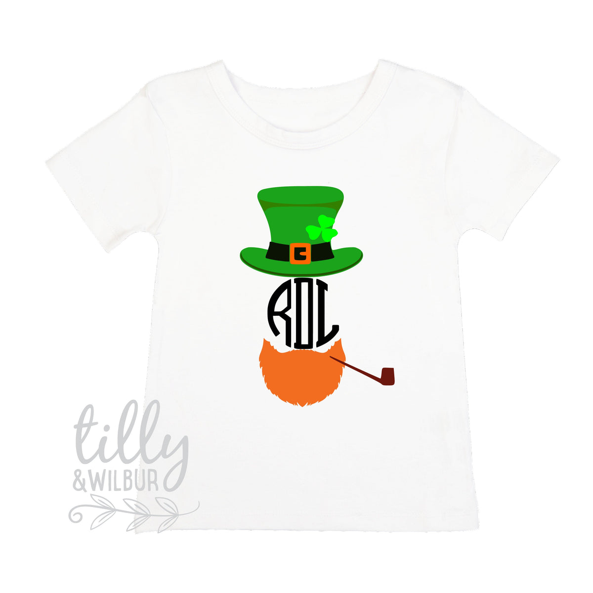 St Patrick's Day Personalised Initials Design MORE CLOURS &amp; STYLES
