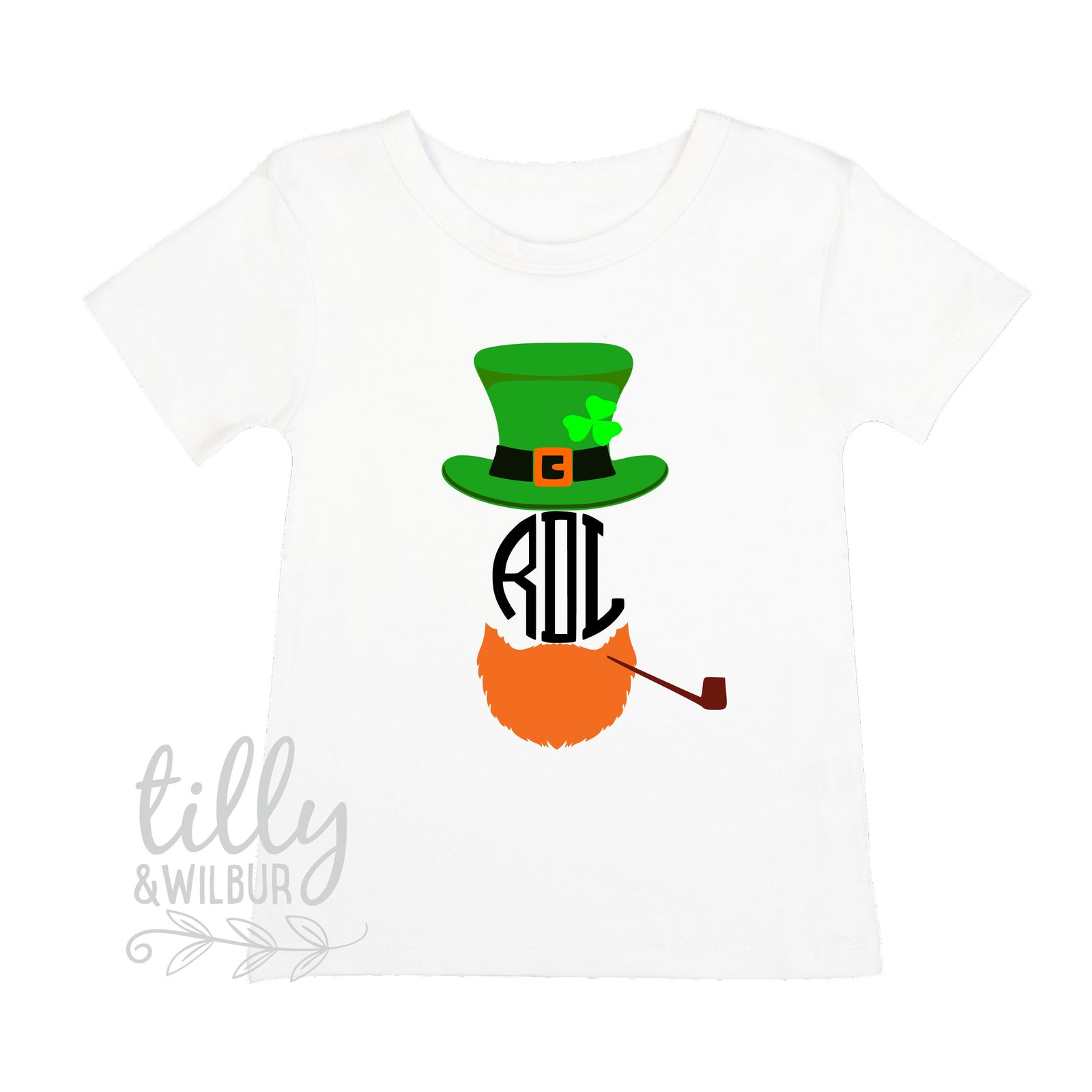 St Patrick's Day Personalised Baby Bodysuit For Boys, St Patrick's Day Baby Outfit With Monogram Initials, Happy St Paddy's Day, Irish