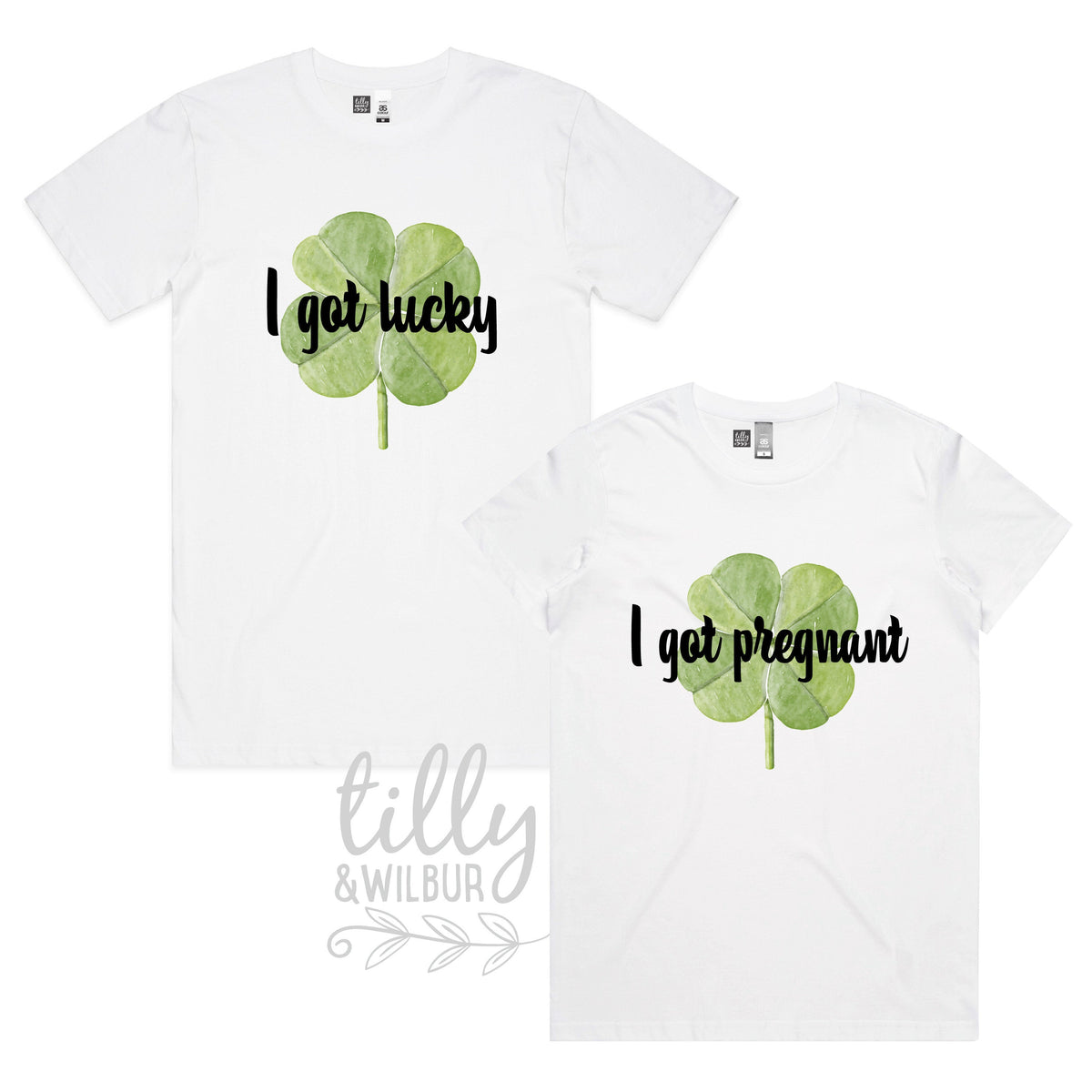 I Got Lucky, I Got Pregnant | Matching Announcement (MORE COLOURS &amp; STYLES)
