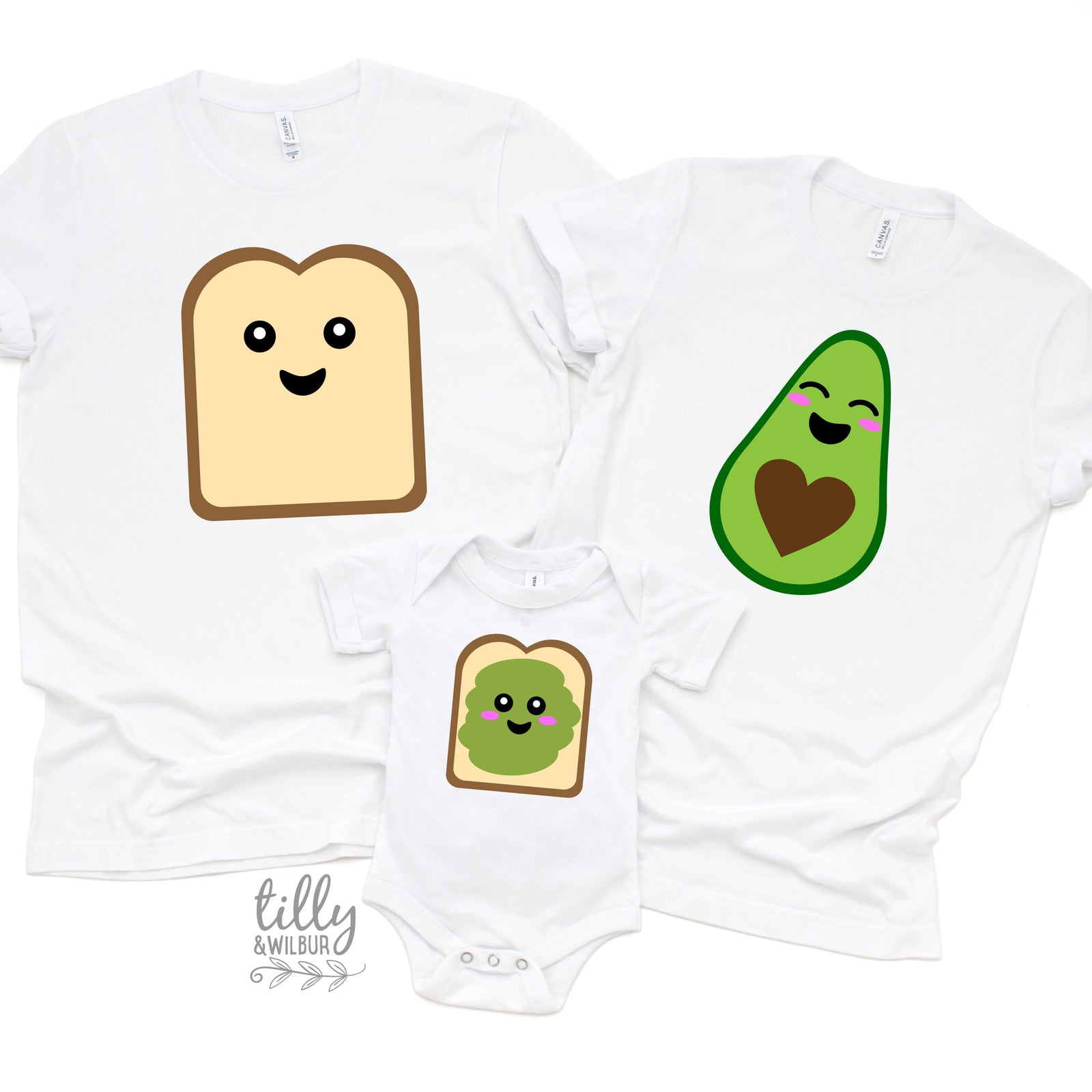 Avocado Toast Family T-Shirt, Avocado Toast Set, Avocado, Valentine's Day Family, Matching Family, Avocado Foodie Family, Vegan, Vegetarian
