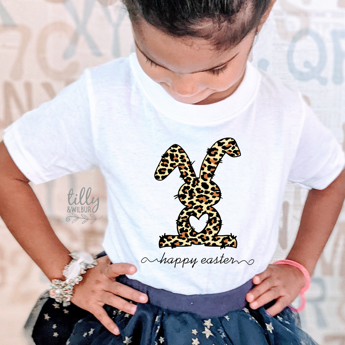 Leopard Bunny Easter Shirt Australia | Happy Easter Bunny Tee Kids Baby Adults | Cute Easter Outfit