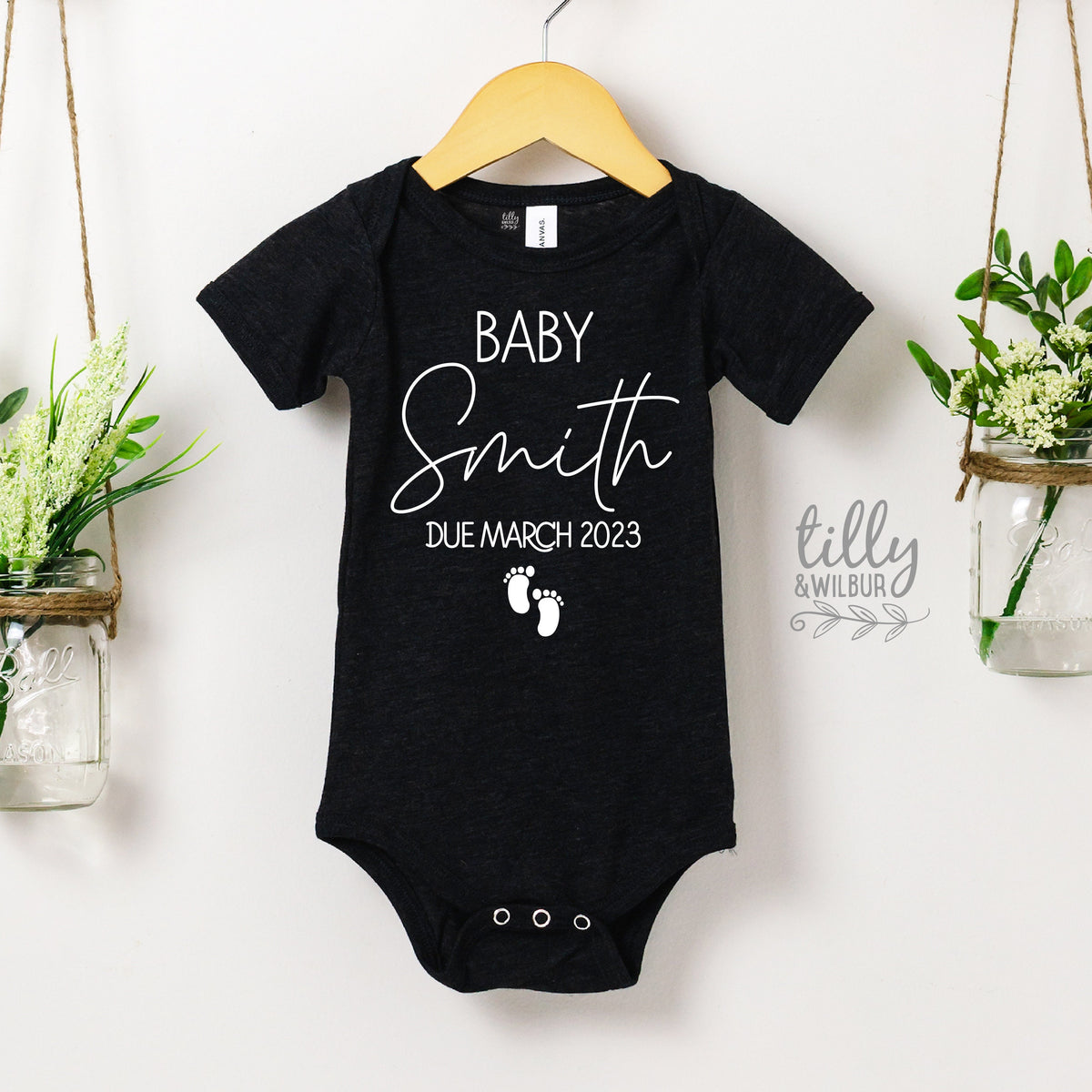 Pregnancy Announcement Personalised with Name/Month/Year