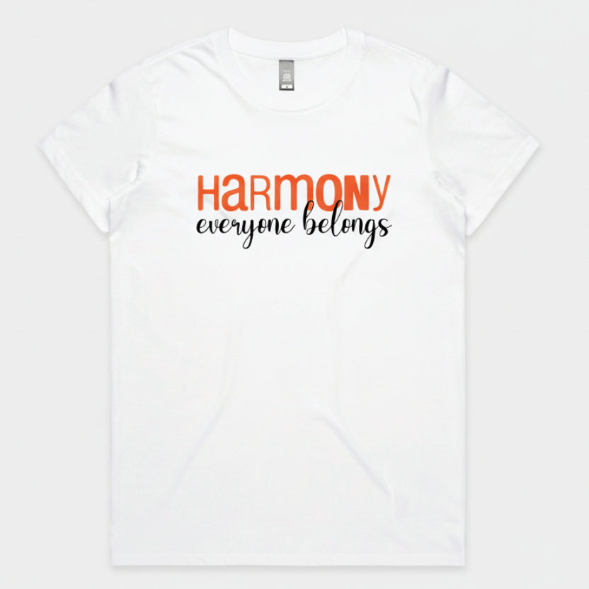 Harmony Day T-Shirt, Harmony Day - 21st March, Orange Harmony Day T-Shirt, Everyone Belongs, School T-Shirt, Babies, Kids, Womens And Mens