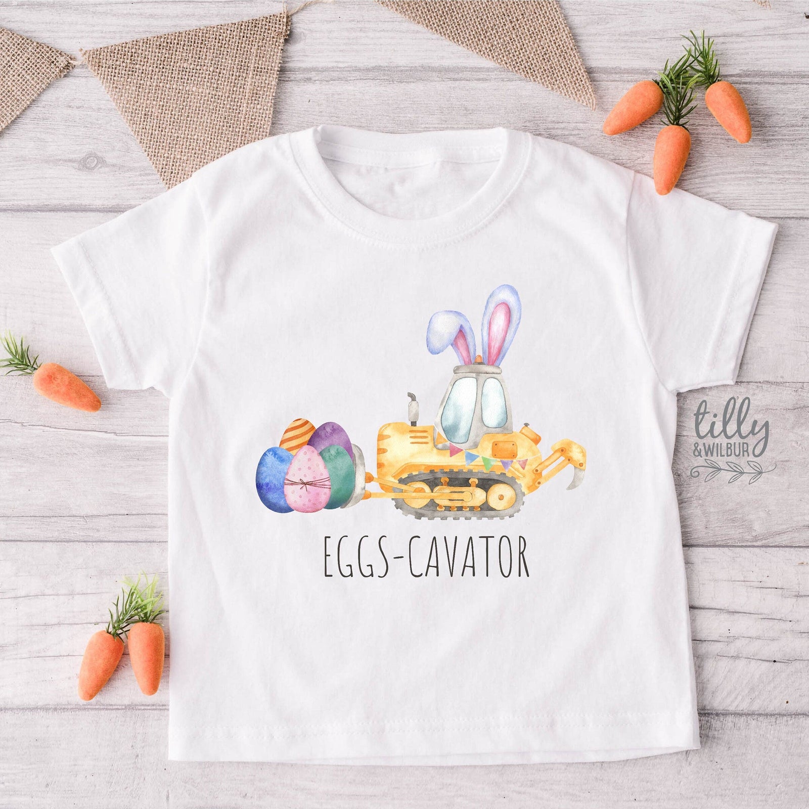 Easter T-Shirt, Eggs-Cavator T-Shirt, Eggs-Cavator Easter T-Shirt, Easter Eggs-cavator Shirt, Egg Hunt, Easter Gift, Construction, Excavator
