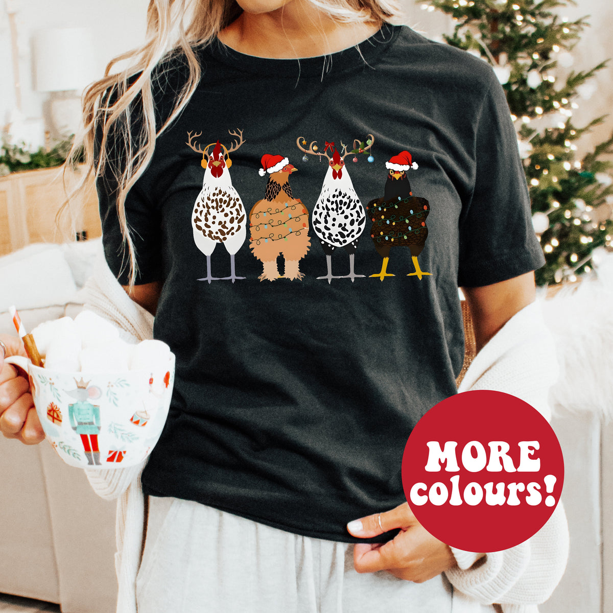 *MORE COLOURS AVAILABLE* Christmas Chickens T-Shirt