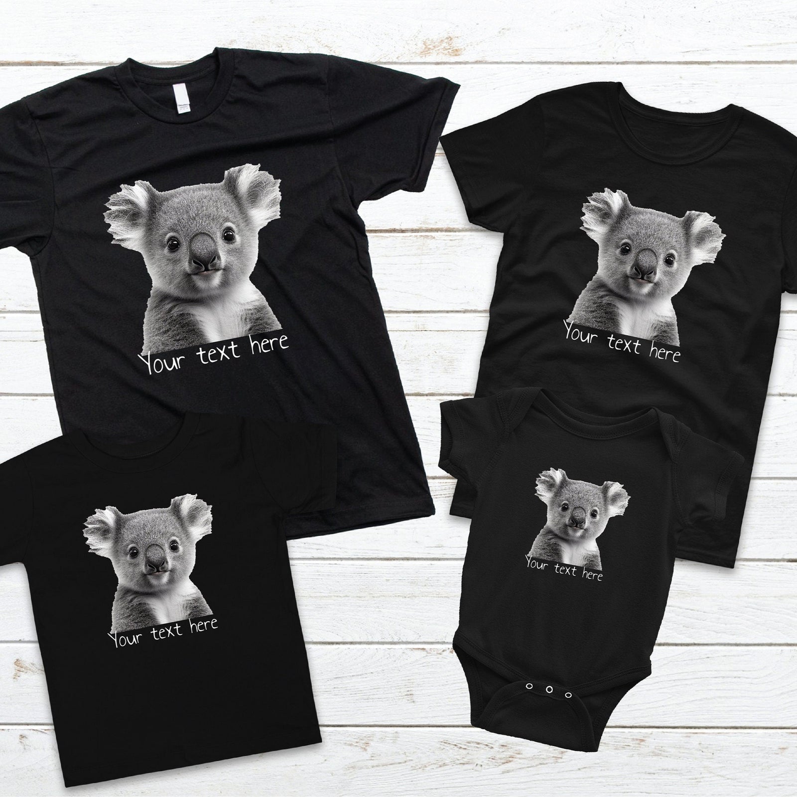 Personalised Koala T-Shirt, Koala Matching Family T-Shirts, Australia Day T-Shirt, Australian Gift, Koala Gift, Aussie Overseas Gift
