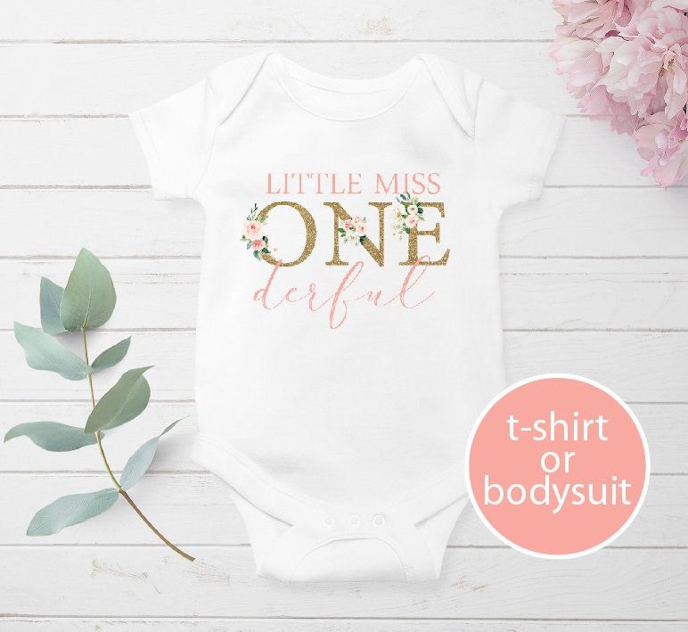 Little Miss Onederful, 1st Birthday Bodysuit, Onederful Bodysuit, First Birthday, 1st Birthday Outfit, Birthday Girl, Onederful T-Shirt