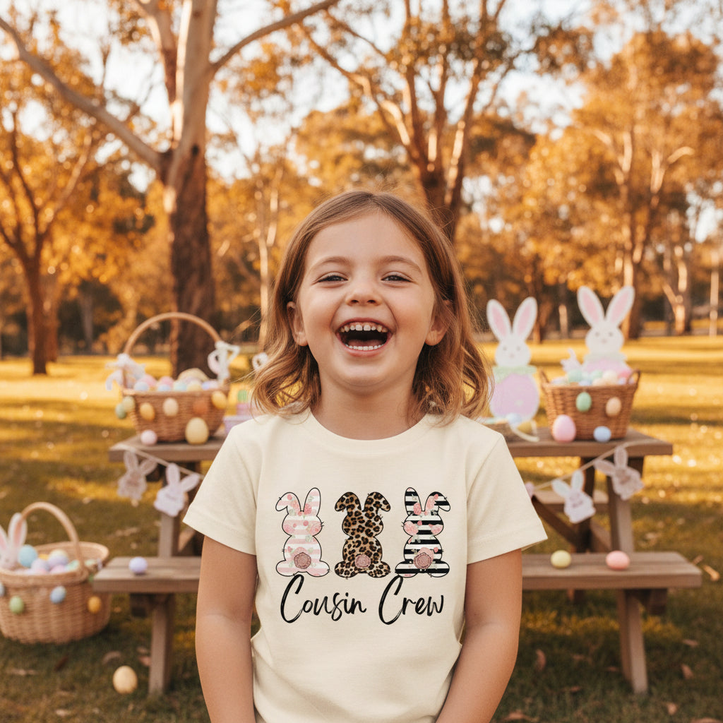 Cousin Crew T-Shirt, Easter T-Shirt, Easter Cousin Crew T-Shirt, Easter Bunny T-Shirt, Leopard Bunny T-Shirt, Cousins Easter Gift